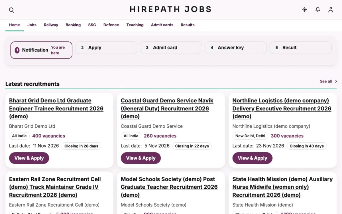 Hirepath design preview