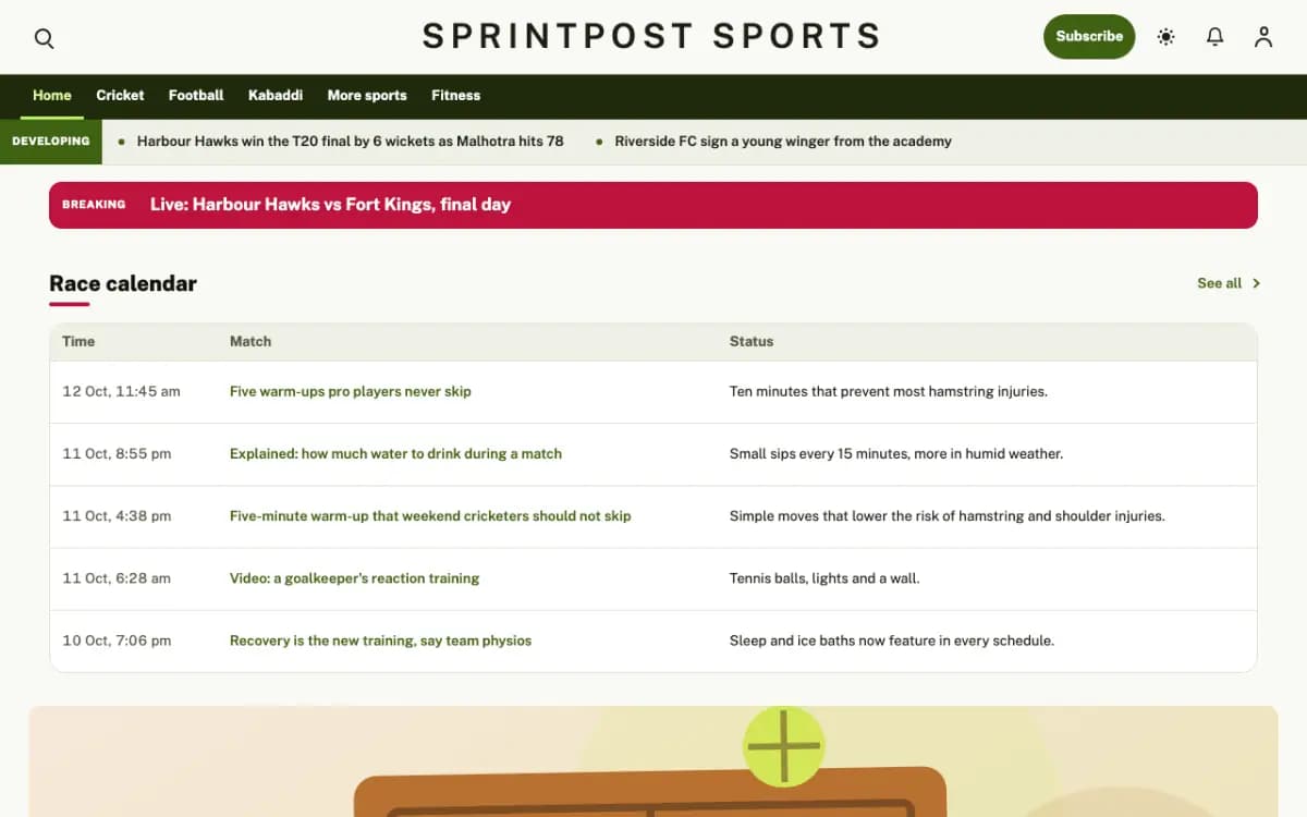 Sprintpost design preview