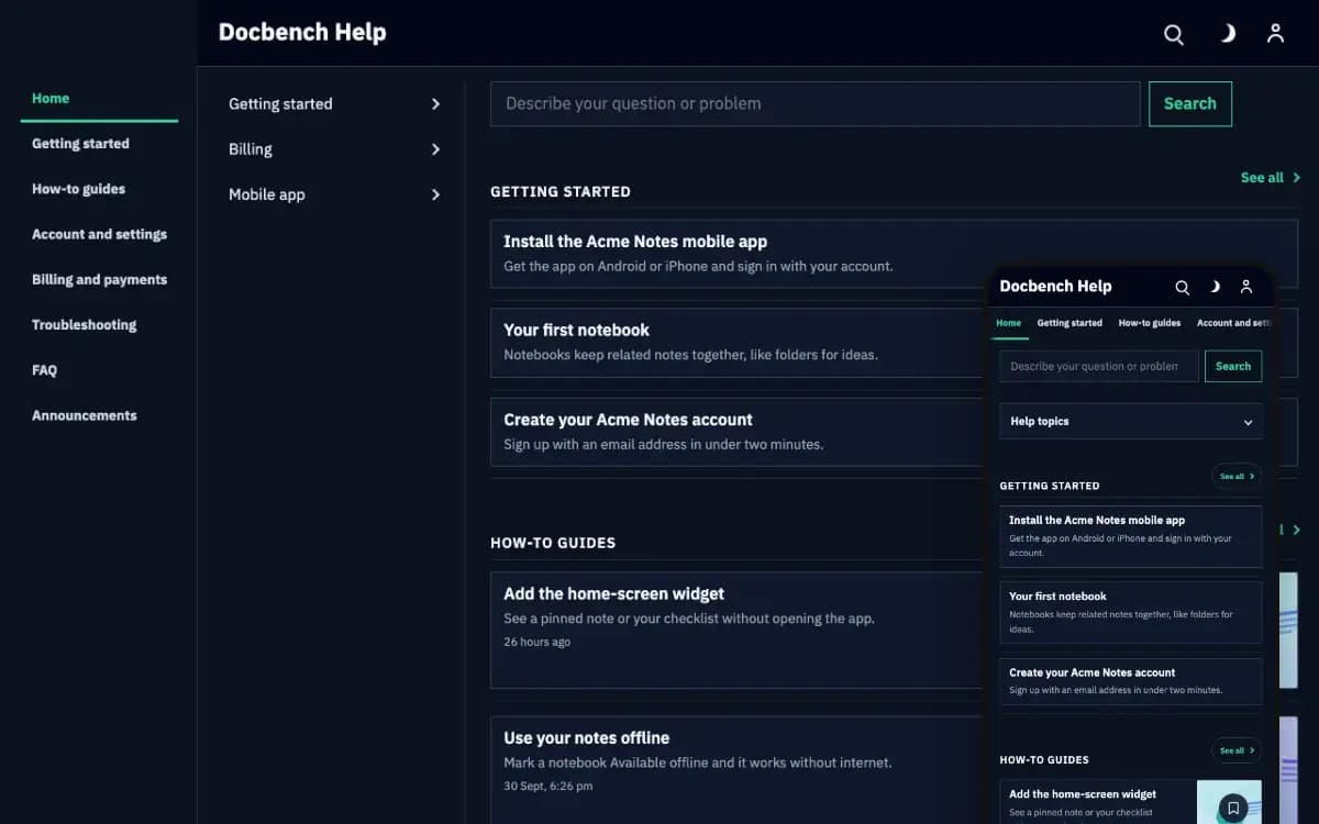 Docbench design preview